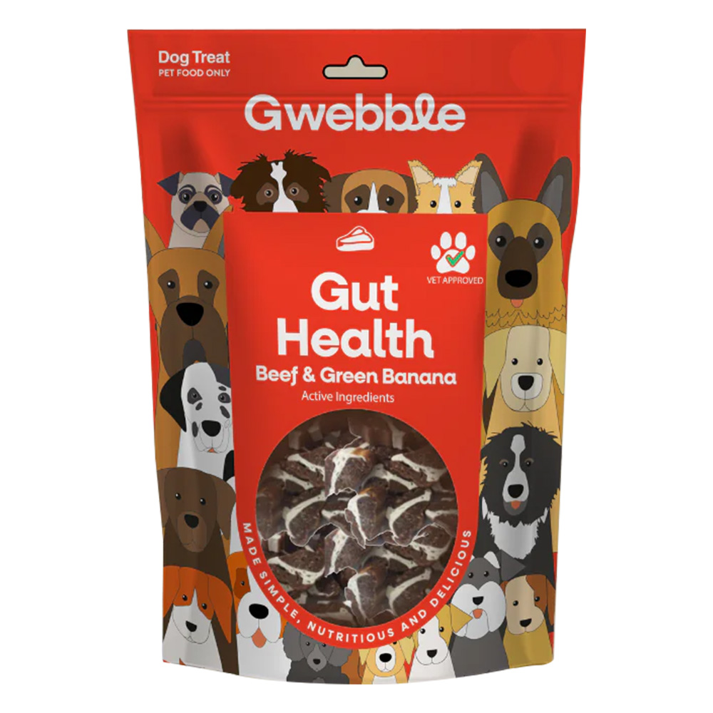 Gwebble Gut Health Beef & Green Banana Dog Treats  140 Gm